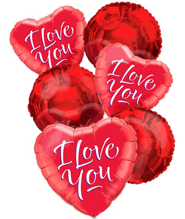 "I Love You" Balloon Bouquet (6)