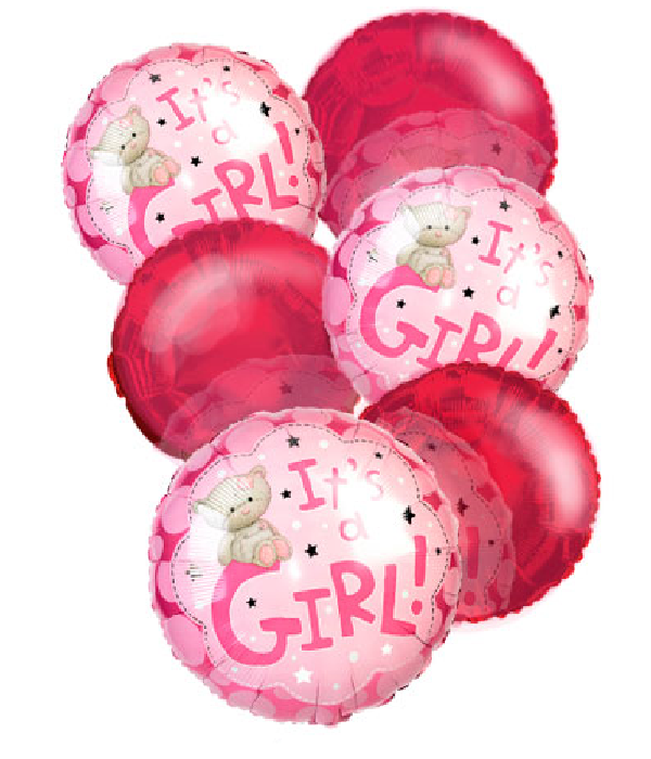 "It's a Girl" Balloon Bouquet (6)