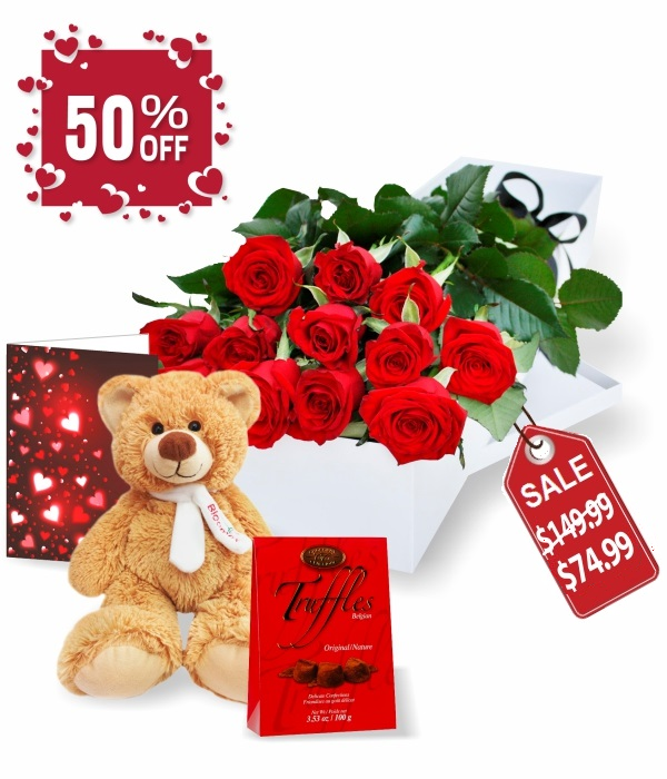 Dozen Gift Boxed Rose Combo Special