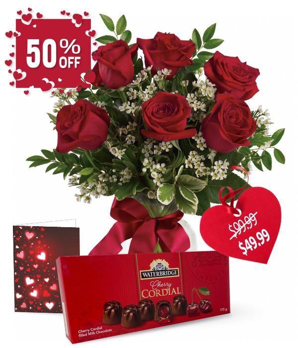 Half Dozen Roses & Chocolate Special