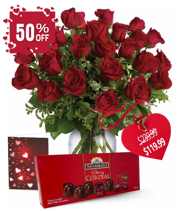 Two Dozen Roses & Chocolate Special
