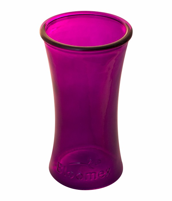 Vase en verre violet prune