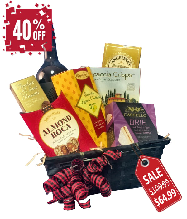 Red Wine & Cheese Basket
